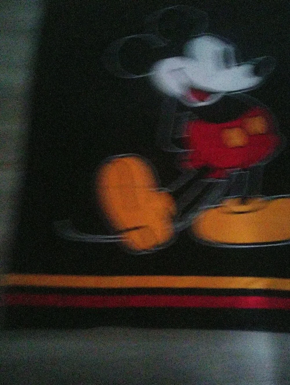 Disney Mickey Mouse Black Red Yellow Throw Blanket